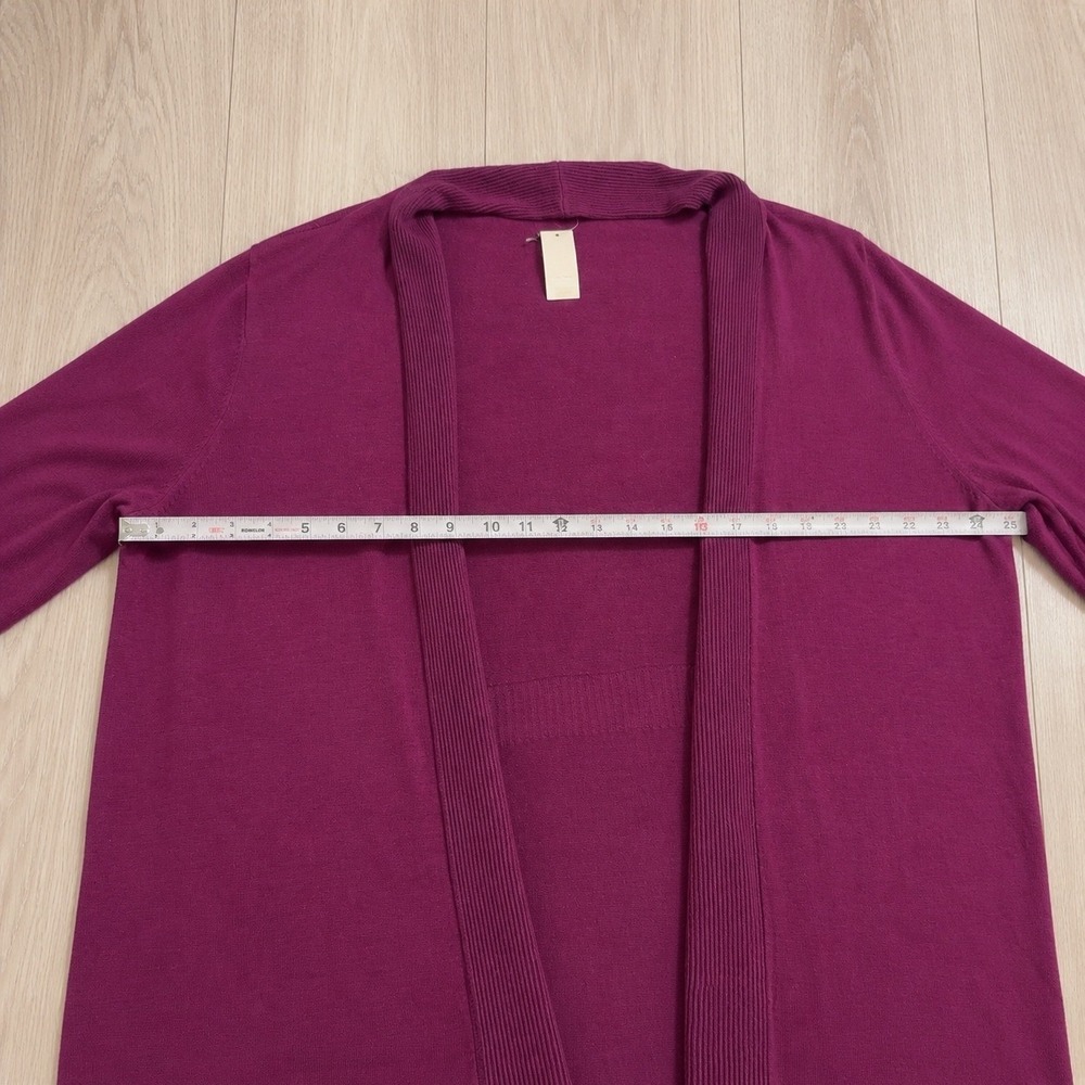 Talbots Woman Purple Open Front‎ Longline Cardigan 3X NWT Plus Size - Picture 8 of 8